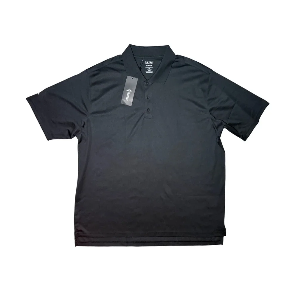 Adidas Climalite Golf Polo Shirts Mens 2XL Black Blue Short Sleeve NWT